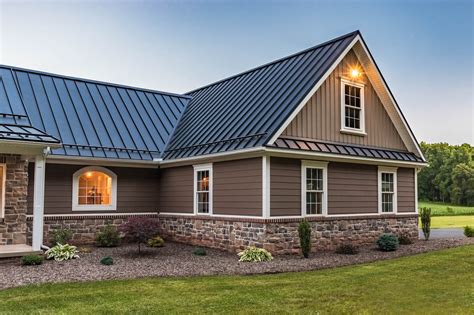 metal roofing white house|metal roof and siding combinations.